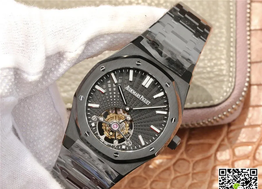 Audemars Piguet Royal Oak Tourbillon 26522CE.OO.1225CE.01 R8 Factory 1:1 Best Edition Replica Watch Black Case